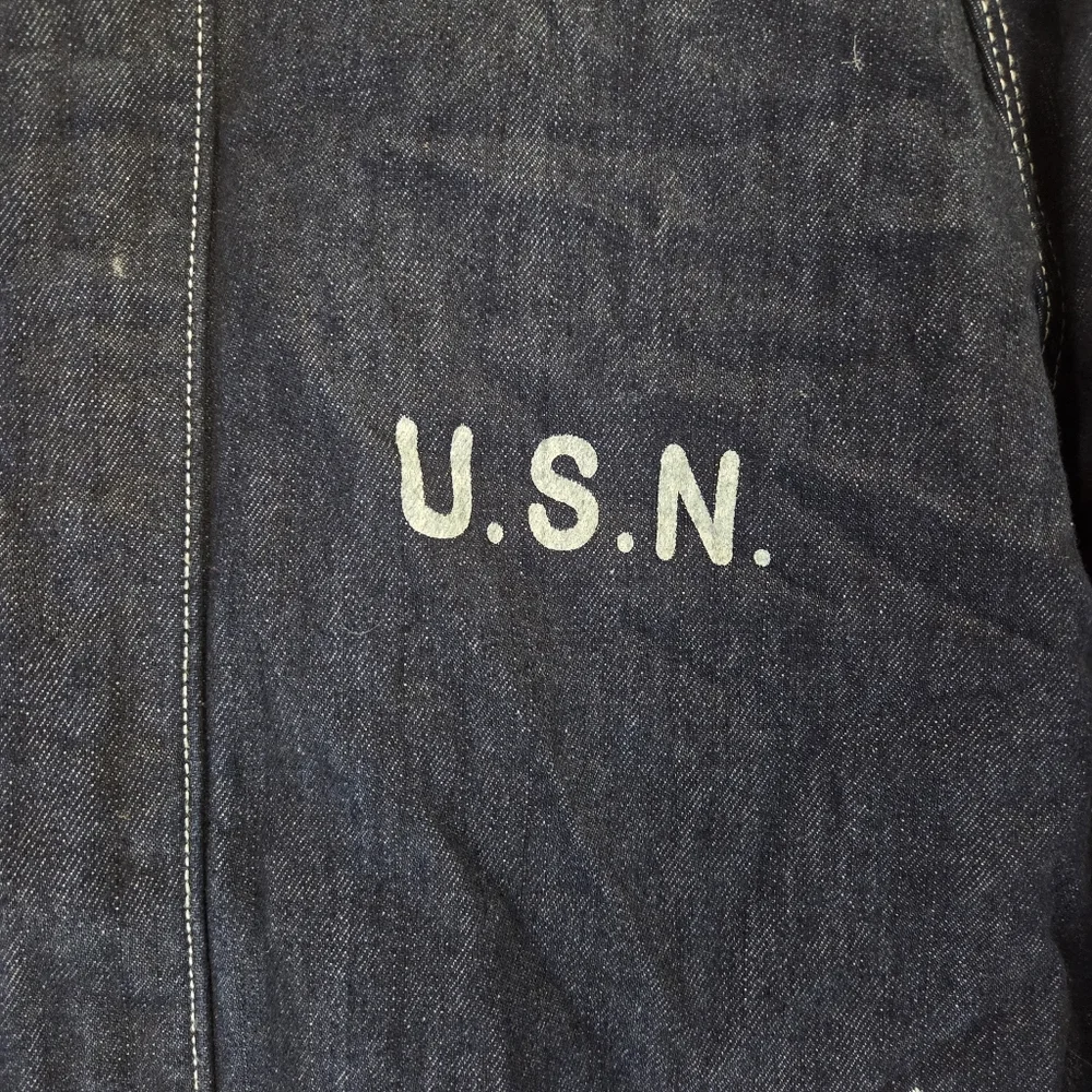 Uncle Fu x Maden Military Navy Deck Jacket Pullover Canvas Hooded Blue Size XXL